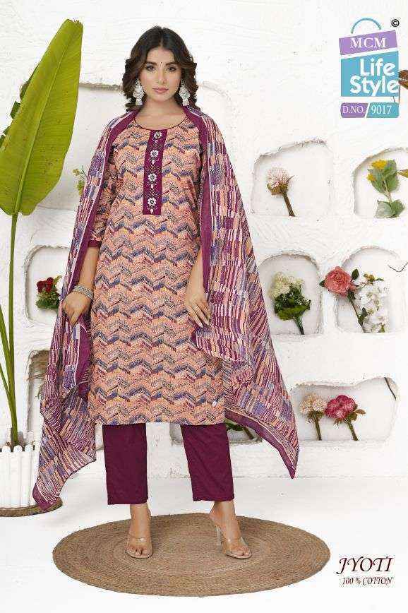 MCM Lifestyle Jyoti Cotton Readymade Suits (16 pcs Catalogue)