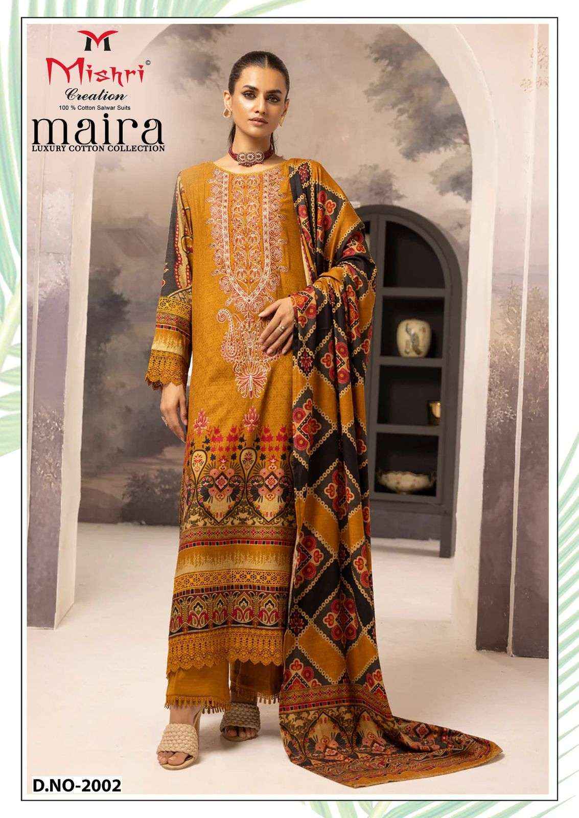 MISHRI CREATION MAIRA VOL 2 COTTON KARACHI PAKISTANI SUITS ( 6 PCS CATALOGUE )