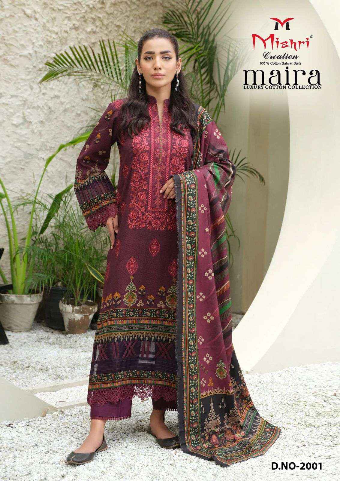 MISHRI CREATION MAIRA VOL 2 COTTON KARACHI PAKISTANI SUITS ( 6 PCS CATALOGUE )