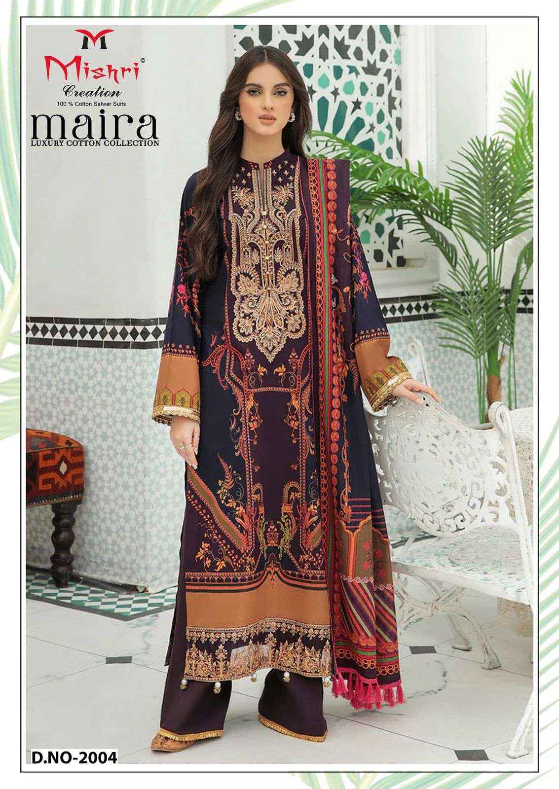 MISHRI CREATION MAIRA VOL 2 COTTON KARACHI PAKISTANI SUITS ( 6 PCS CATALOGUE )