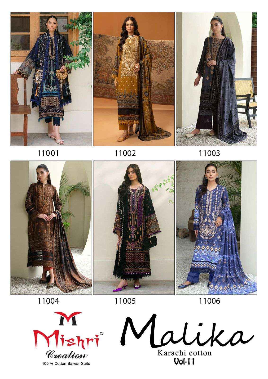 Mishri Malika Vol 11 Unstitch Pakistani Dress Material ( 6 Pcs Catalogue )
