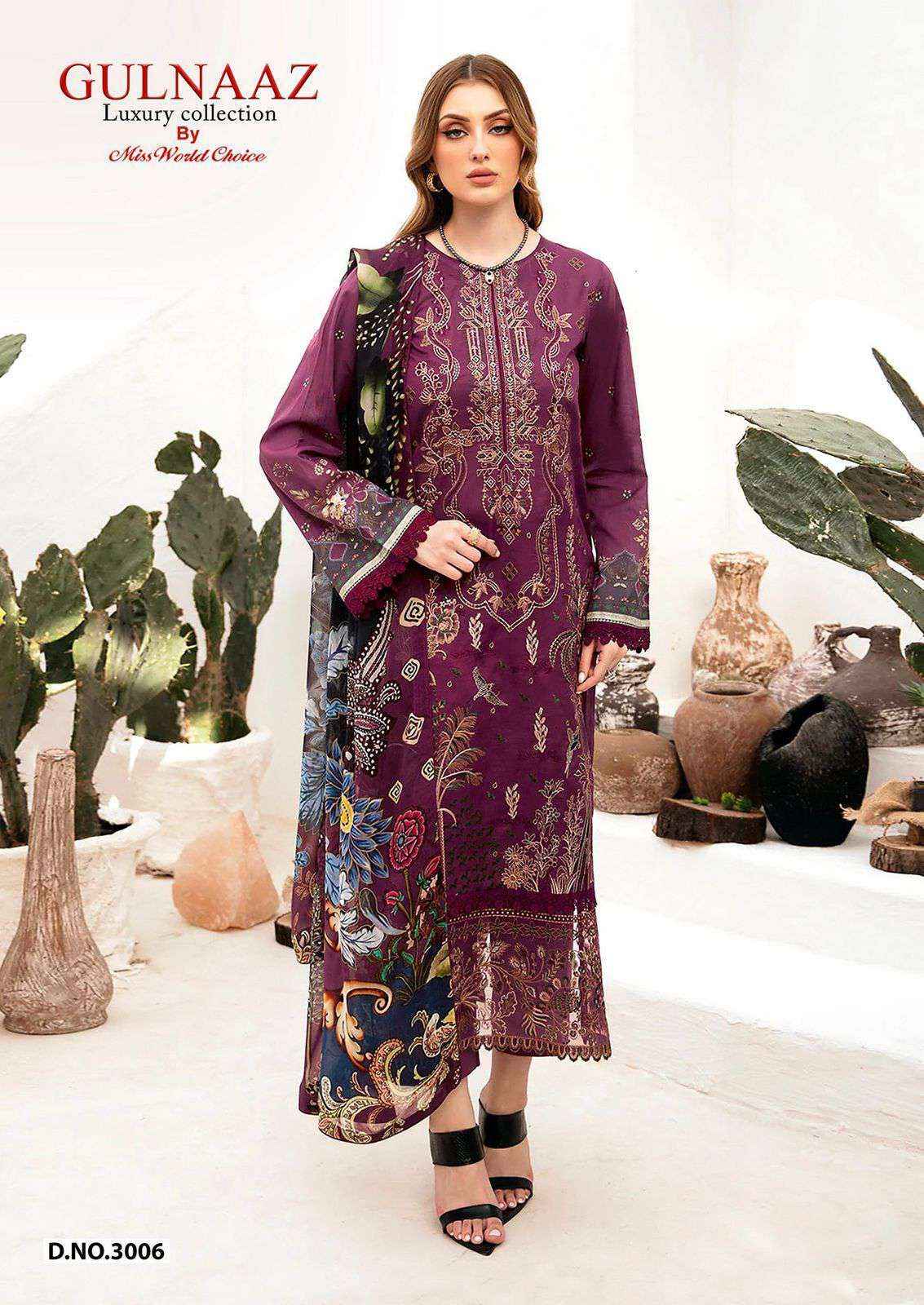 Miss World Choice Gulnaaz Vol 3 Printed Karachi Suit Wholesale Price ( 6 Pcs Catalog )