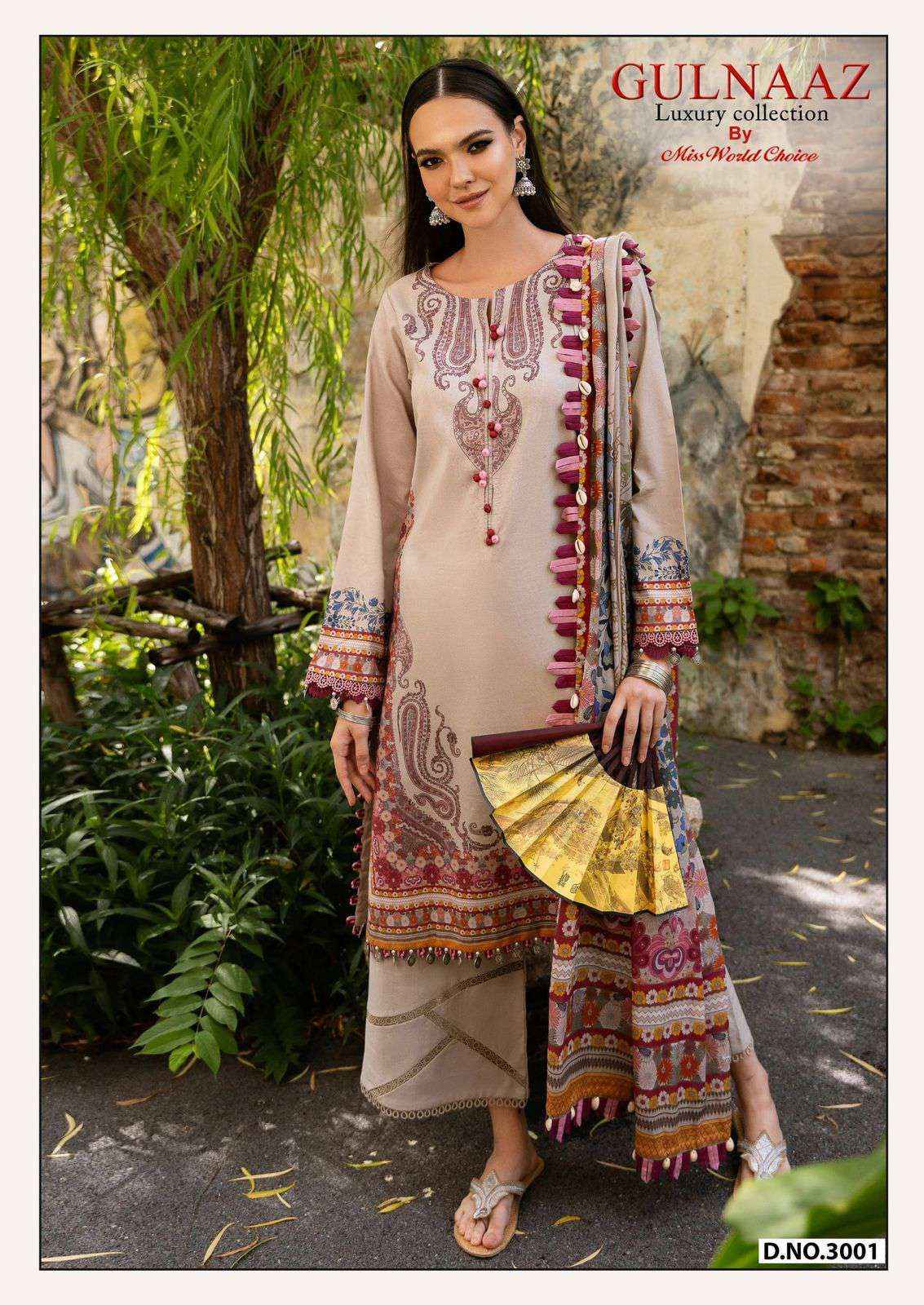 Miss World Choice Gulnaaz Vol 3 Printed Karachi Suit Wholesale Price ( 6 Pcs Catalog )