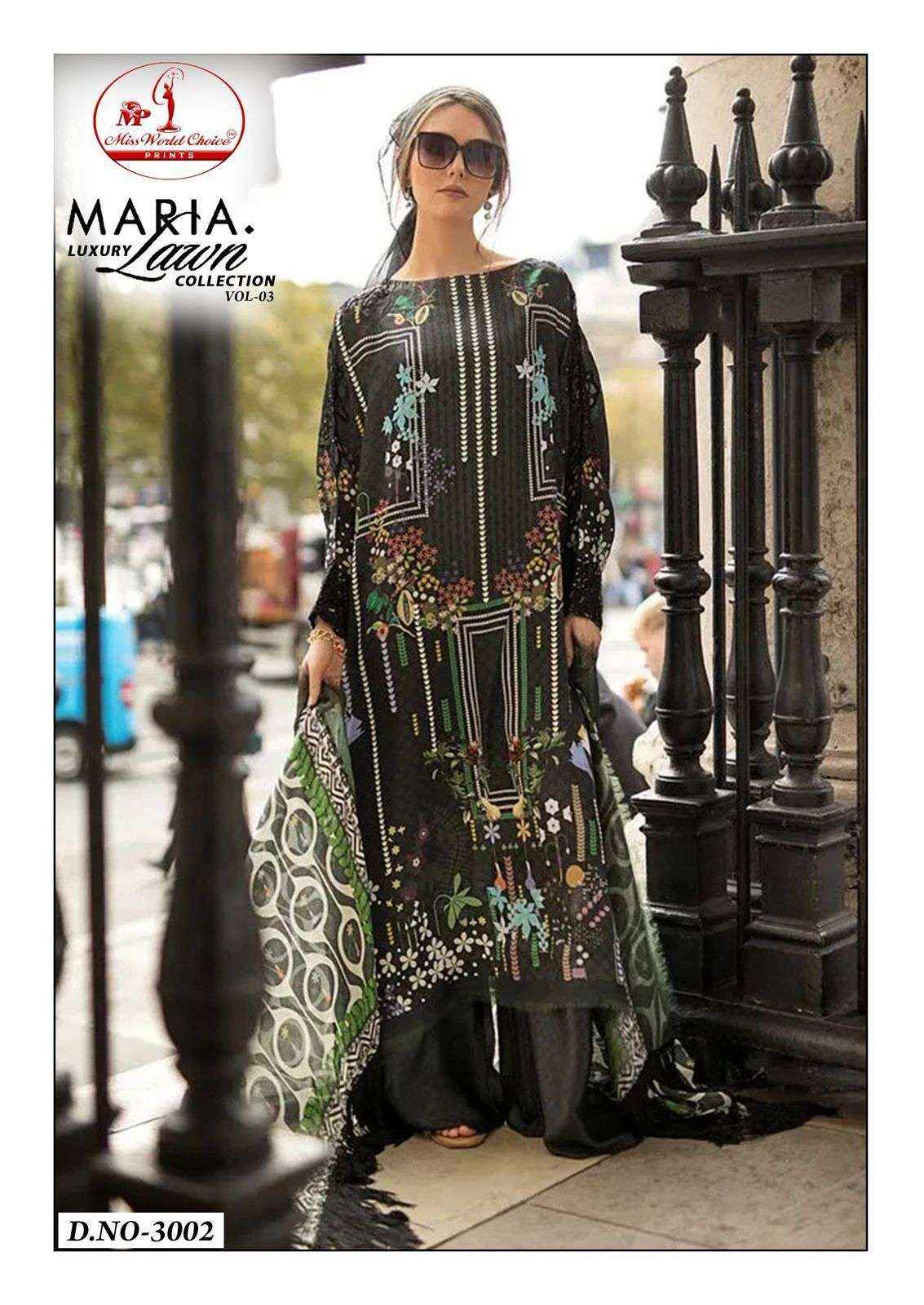 Miss World Choice Maria Lawn Vol 3 Wholesale - Pakistani Suits ( 6 Pcs Catalogue )
