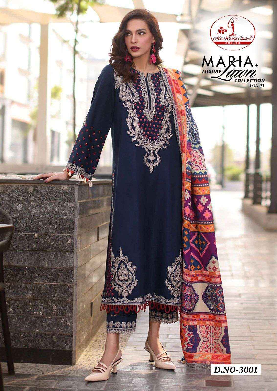 Miss World Choice Maria Lawn Vol 3 Wholesale - Pakistani Suits ( 6 Pcs Catalogue )