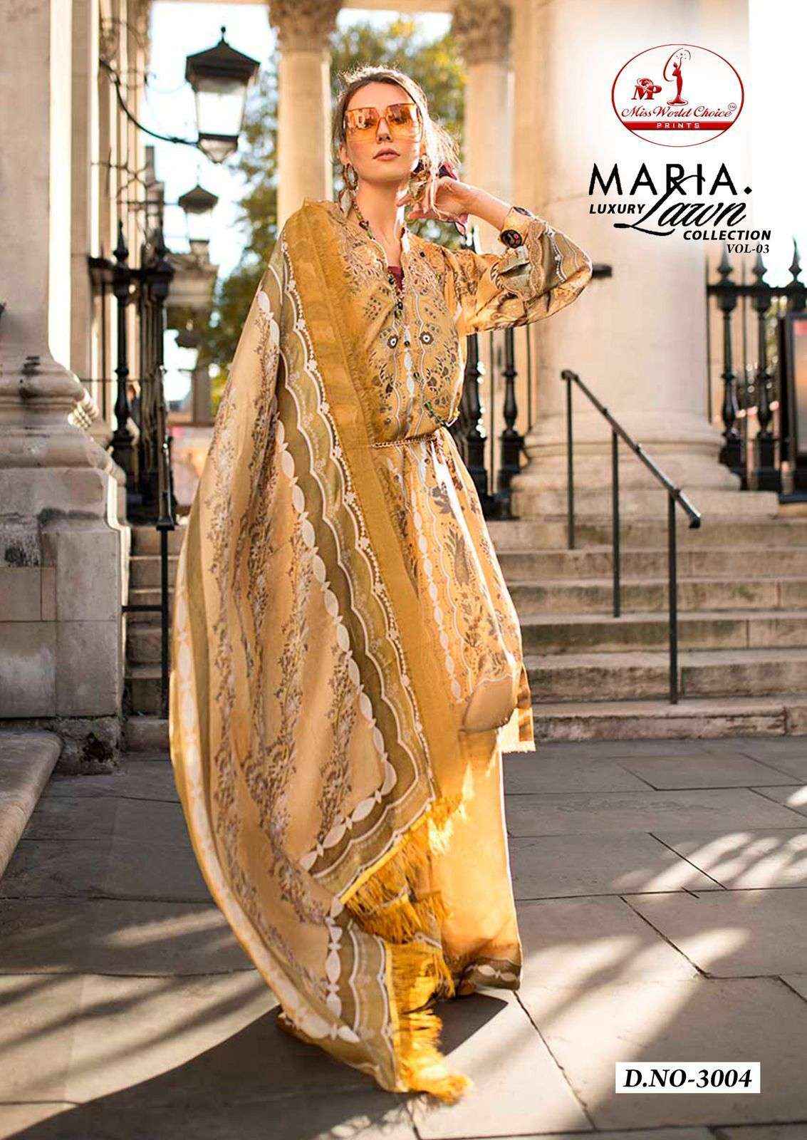 Miss World Choice Maria Lawn Vol 3 Wholesale - Pakistani Suits ( 6 Pcs Catalogue )