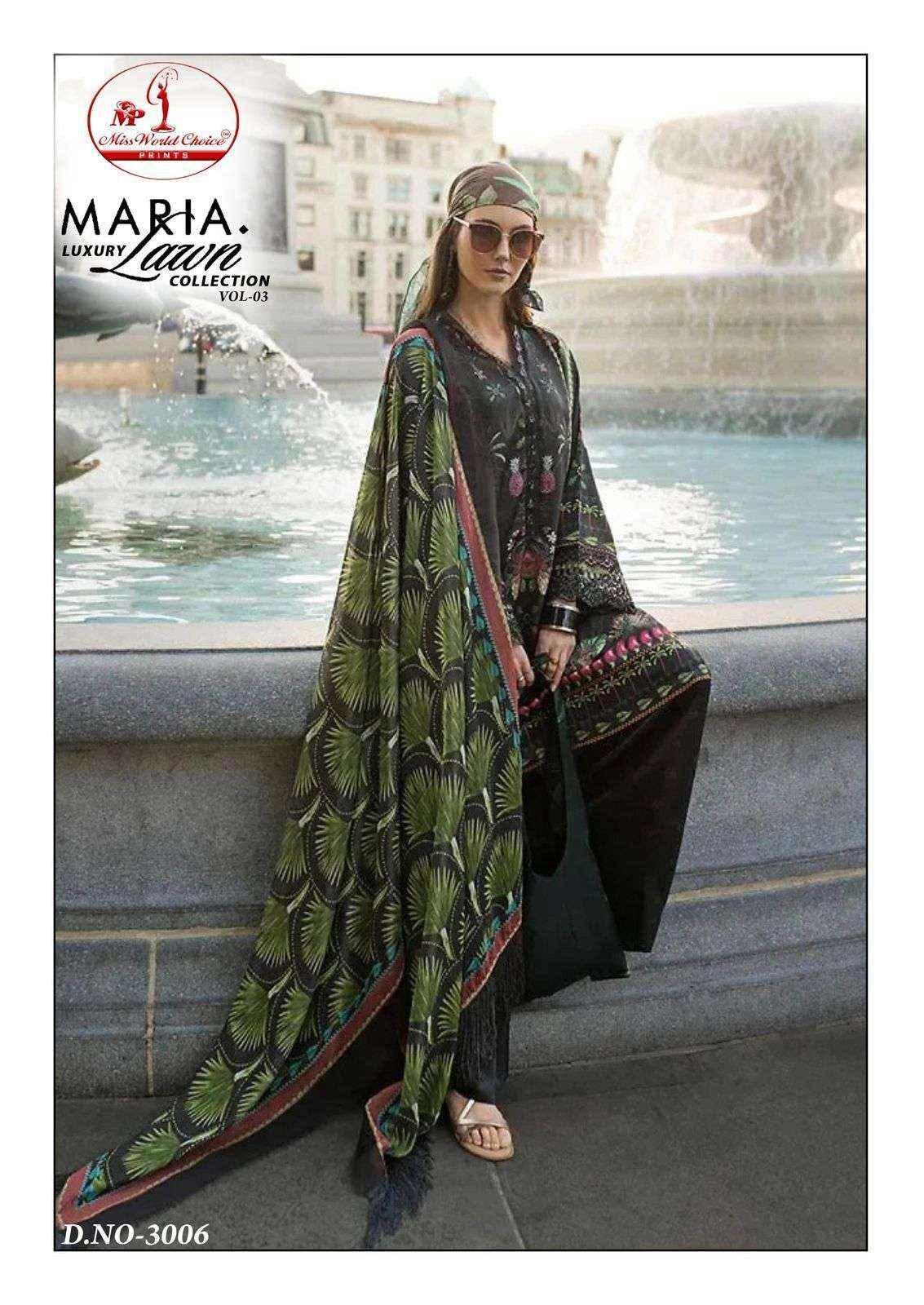 Miss World Choice Maria Lawn Vol 3 Wholesale - Pakistani Suits ( 6 Pcs Catalogue )