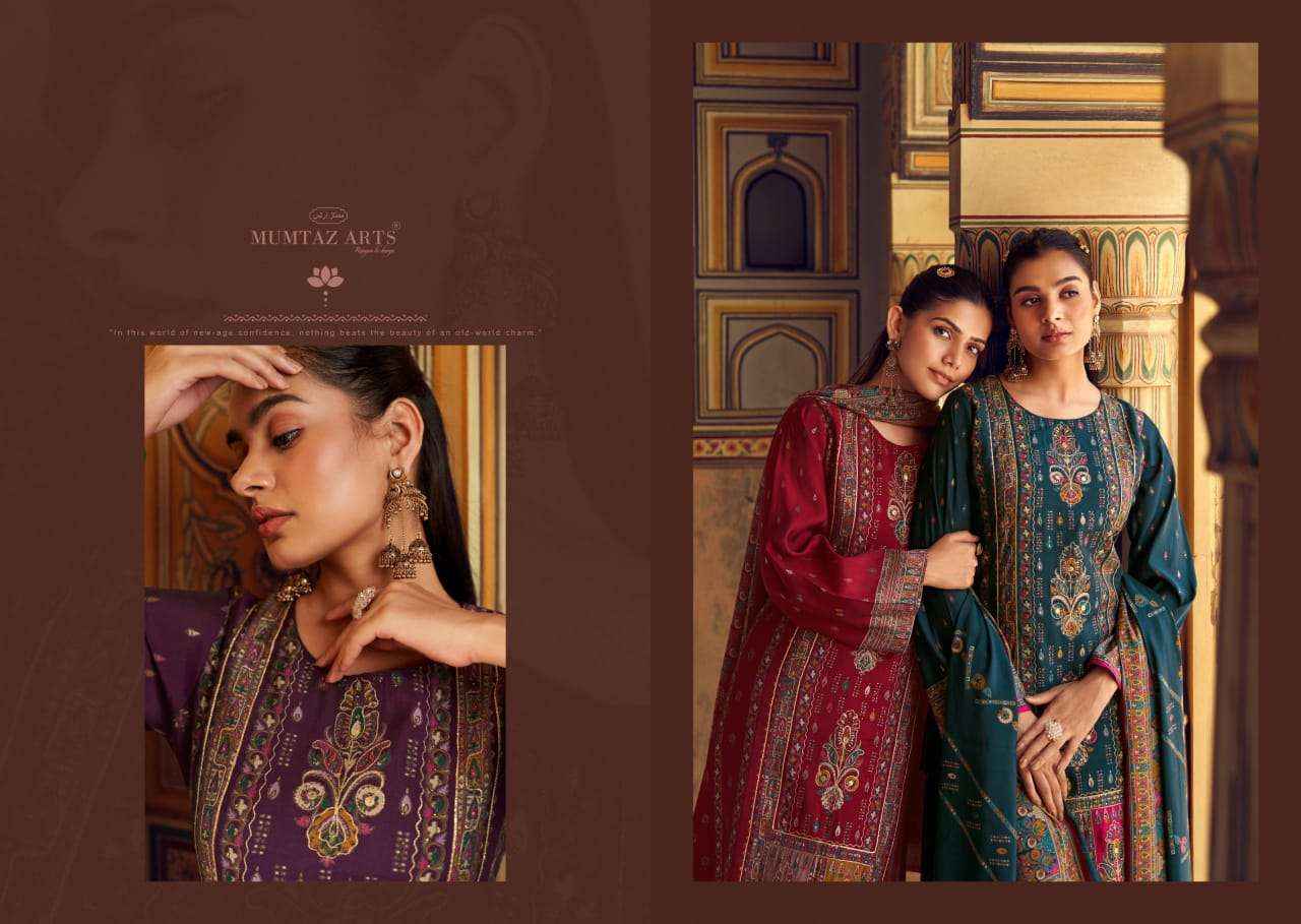 Mumtaz Arts Aafreen Fancy Viscose Muslin Salwar Suit Wholesale Price ( 4 Pcs Catalog )