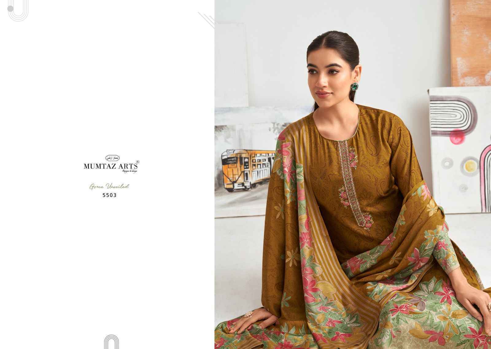 Mumtaz Arts Hafiza Viscouse Muslin Dress Material wholesale Price ( 4 pcs Catalogue )