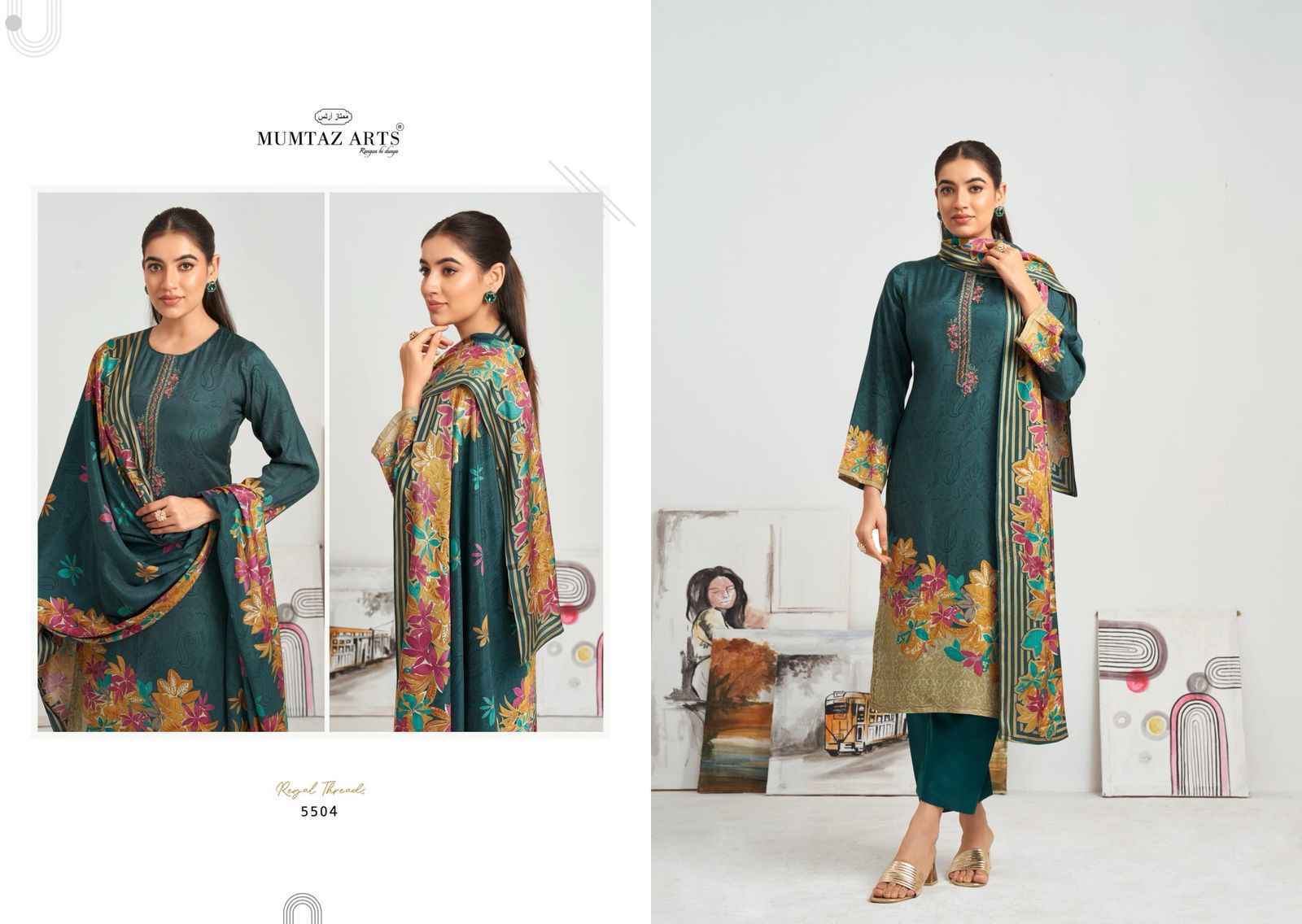 Mumtaz Arts Hafiza Viscouse Muslin Dress Material wholesale Price ( 4 pcs Catalogue )