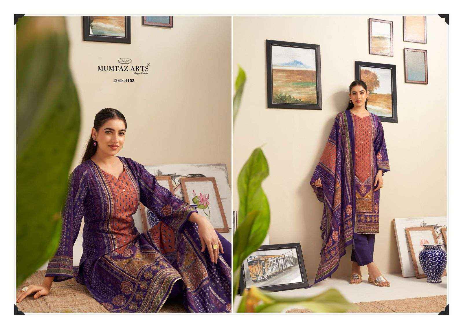 Mumtaz Arts Nayaab Vol 7 Fancy Handwork Muslin Dress Latest Catalog Wholesale Price ( 6 Pcs Catalog )