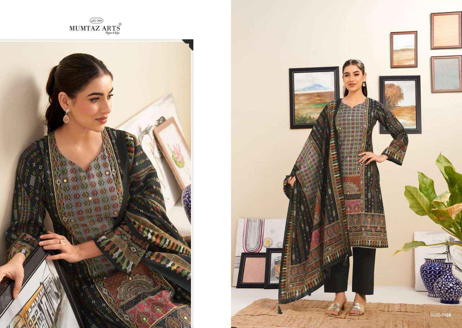 Mumtaz Arts Nayaab Vol 7 Fancy Handwork Muslin Dress Latest Catalog Wholesale Price ( 6 Pcs Catalog )