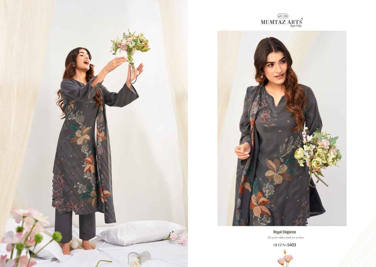 Mumtaz Arts Queen Wholesale Viscouse Musline Suits ( 4 pcs Catalogue )