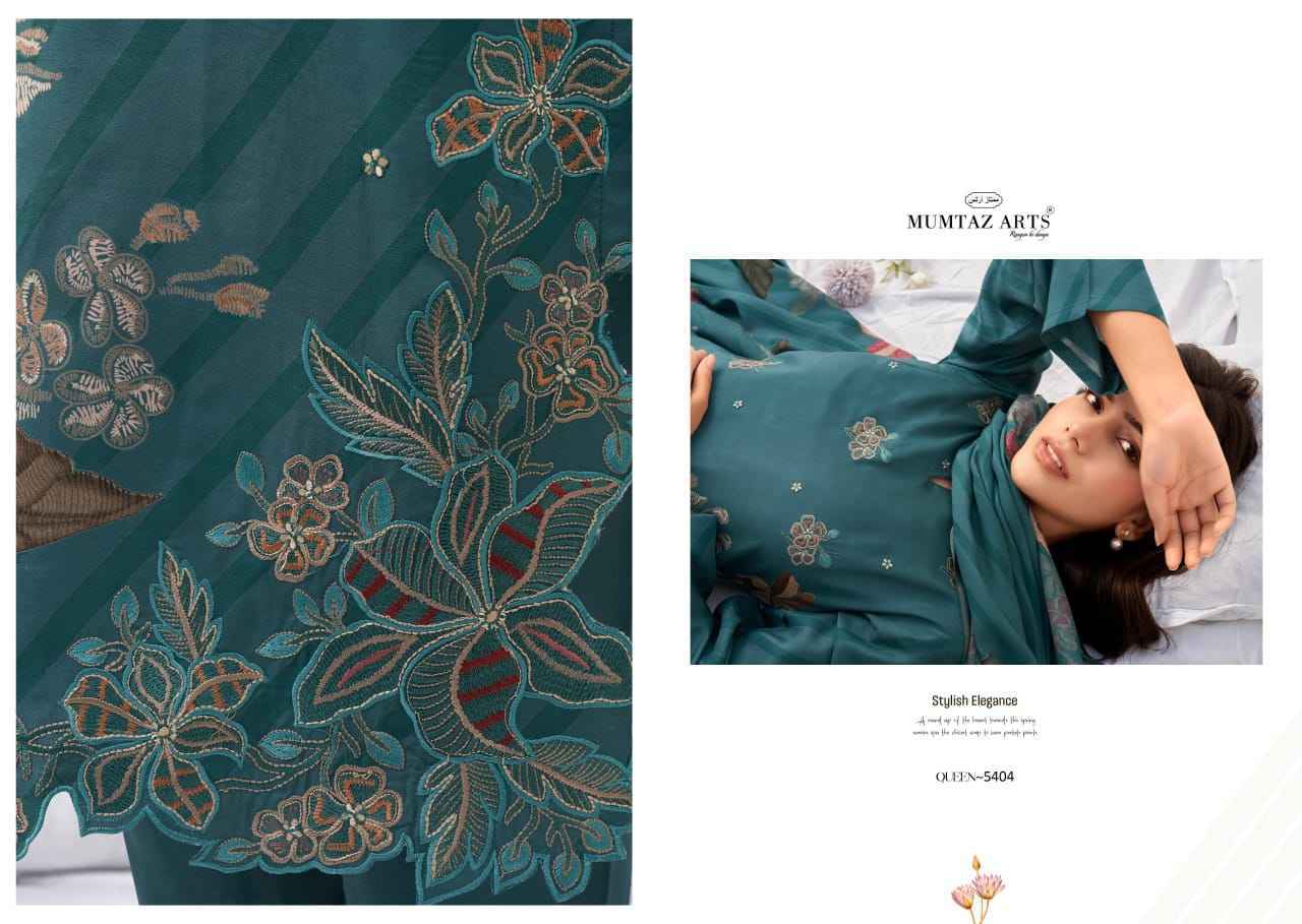 Mumtaz Arts Queen Wholesale Viscouse Musline Suits ( 4 pcs Catalogue )