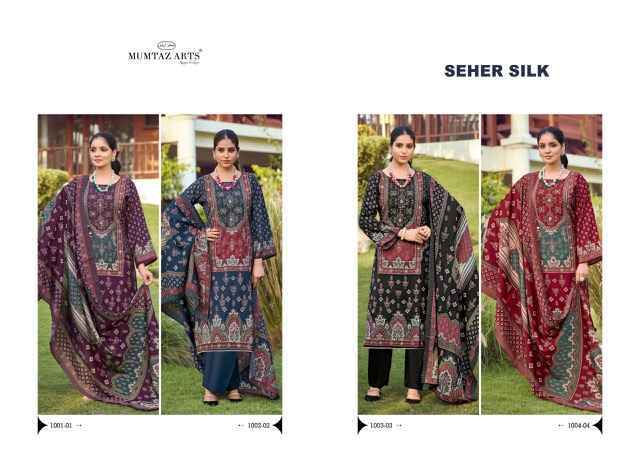 Mumtaz Arts Seher Silk Viscouse Musline Dress Material ( 4 pcs Catalogue )