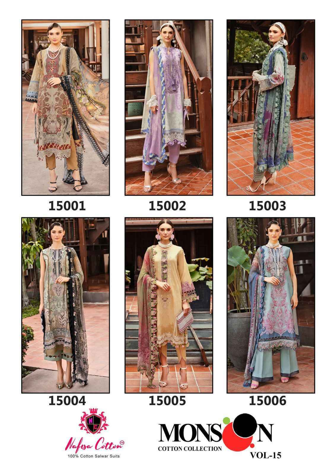 Nafisa Cotton Monsoon Vol 15 Cotton Dress Material ( 6 pcs Catalogue )