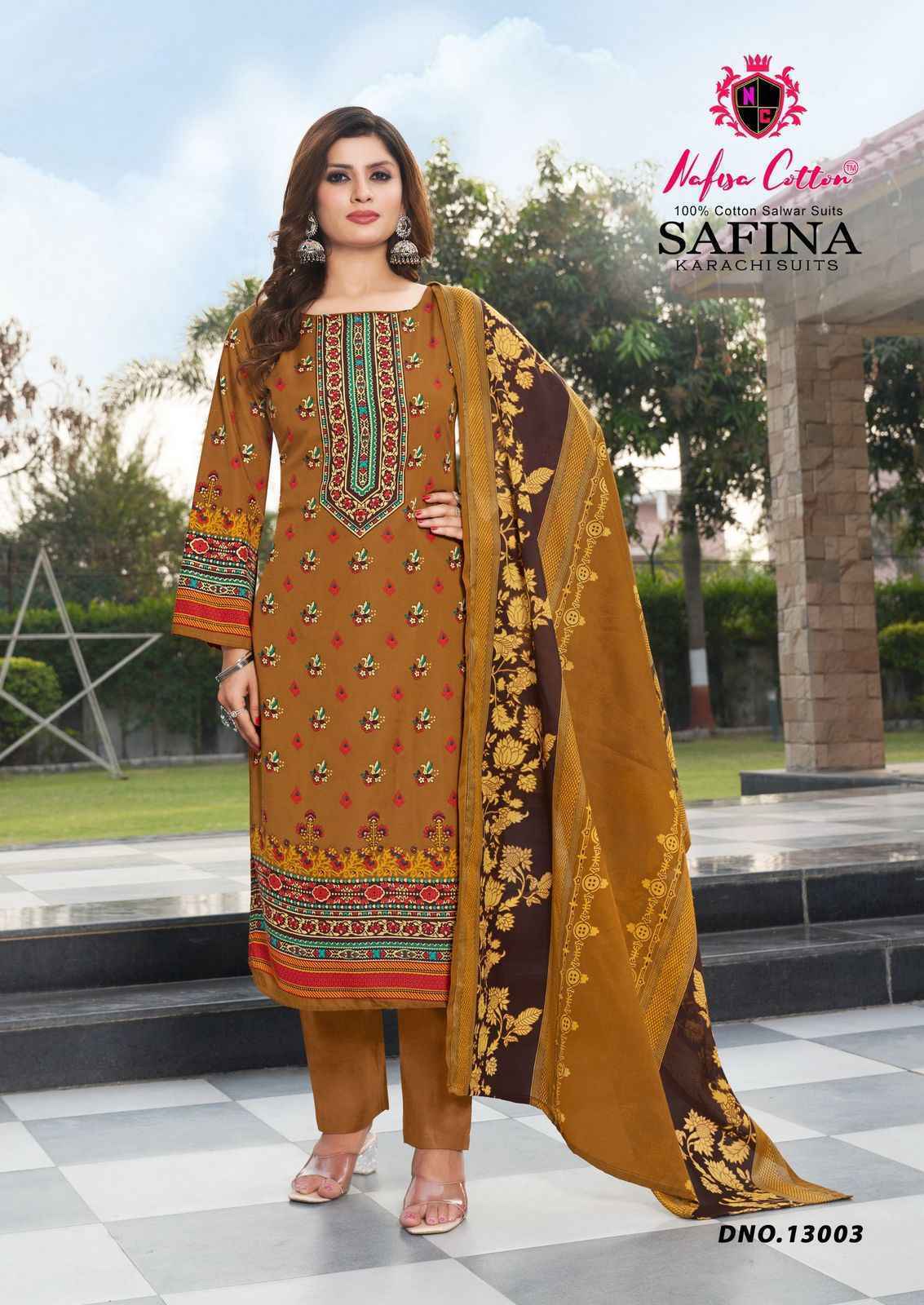 Nafisa Cotton Safina Vol-13 Cotton Pakistani Suits (6 pcs Catalogue)