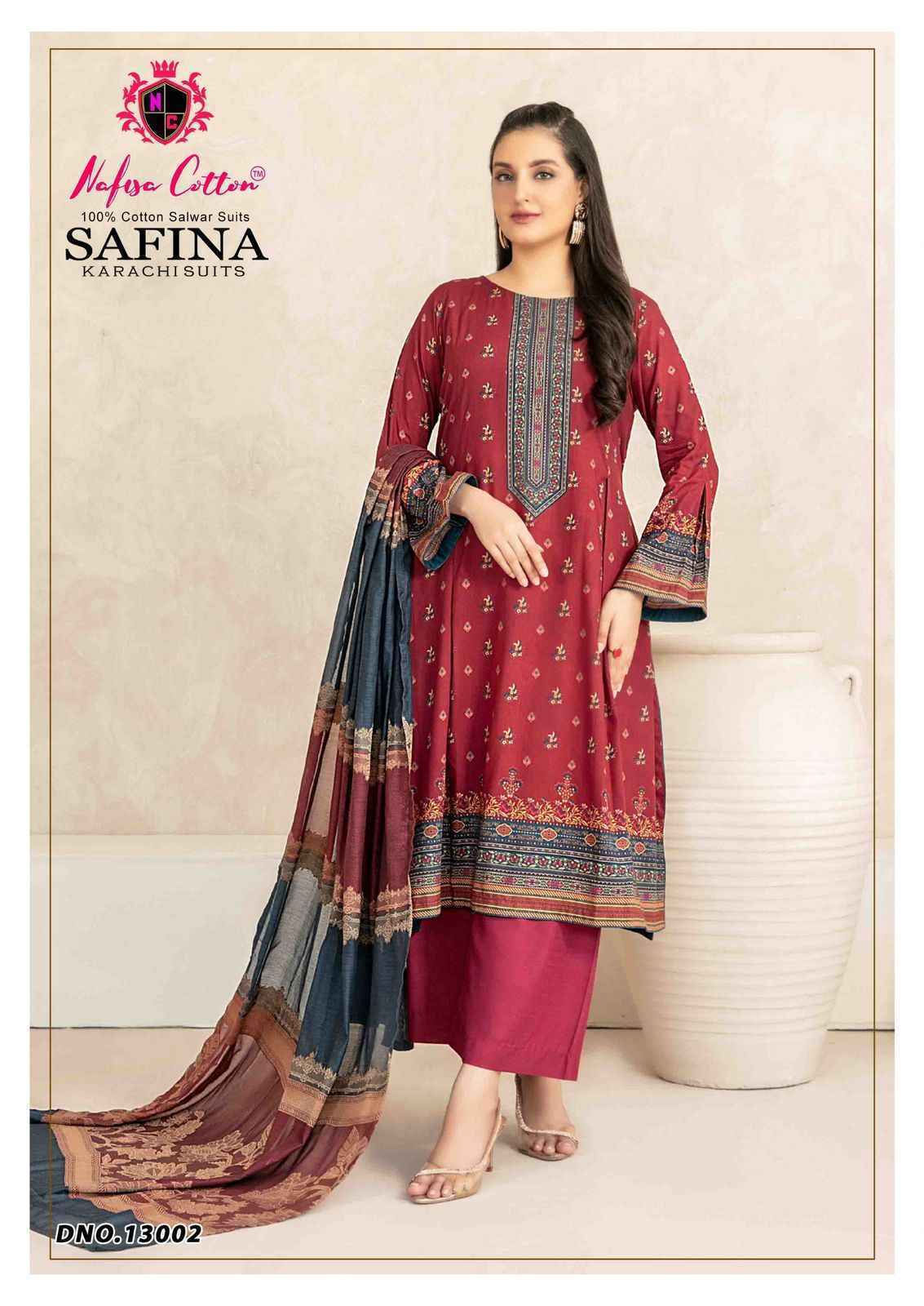 Nafisa Cotton Safina Vol-13 Cotton Pakistani Suits (6 pcs Catalogue)