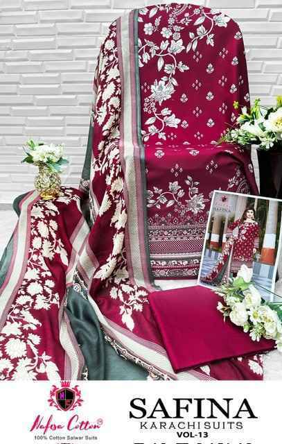 Nafisa Cotton Safina Vol-13 Cotton Pakistani Suits (6 pcs Catalogue)