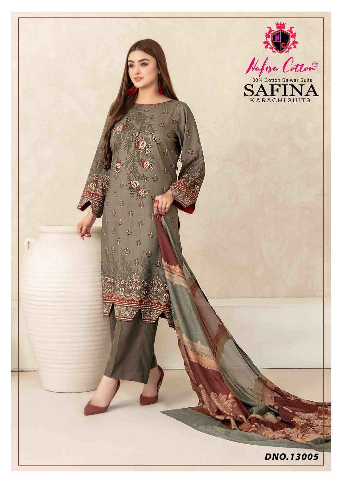 Nafisa Cotton Safina Vol-13 Cotton Pakistani Suits (6 pcs Catalogue)