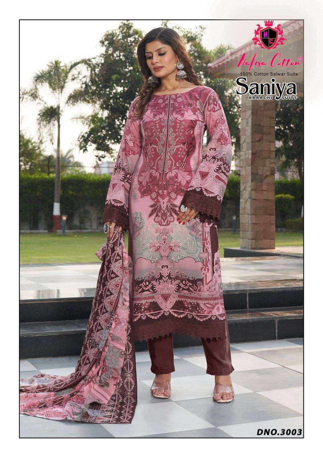 Nafisa Cotton Saniya Karachi Suits Vol 3 Suits Wholesale ( 6 pcs Catalogue )