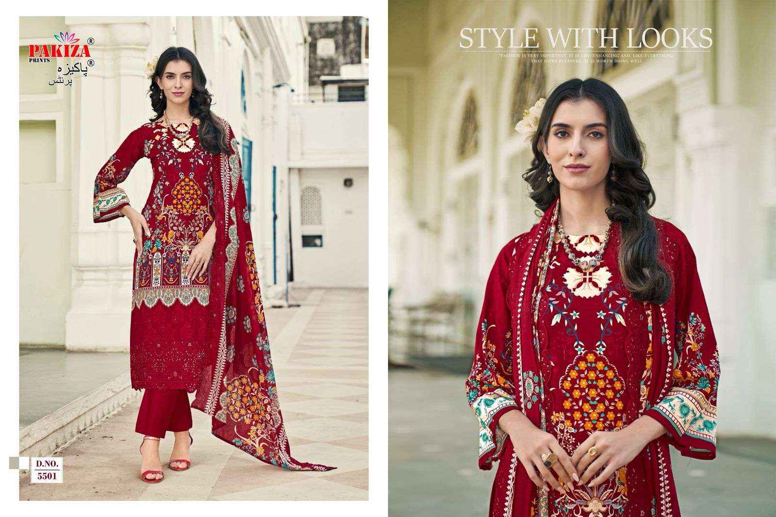 Pakiza Prints Himsa Vol 55 Heavy Chikan Work Summer Wear Suit Wholesale Price ( 10 Pcs Catalog )