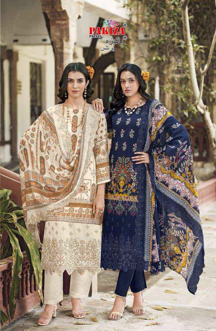 Pakiza Prints Himsa Vol 55 Heavy Chikan Work Summer Wear Suit Wholesale Price ( 10 Pcs Catalog )