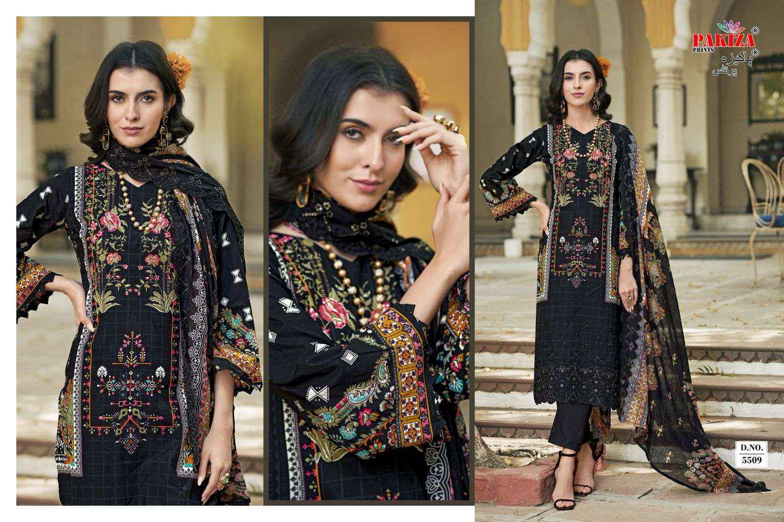 Pakiza Prints Himsa Vol 55 Heavy Chikan Work Summer Wear Suit Wholesale Price ( 10 Pcs Catalog )