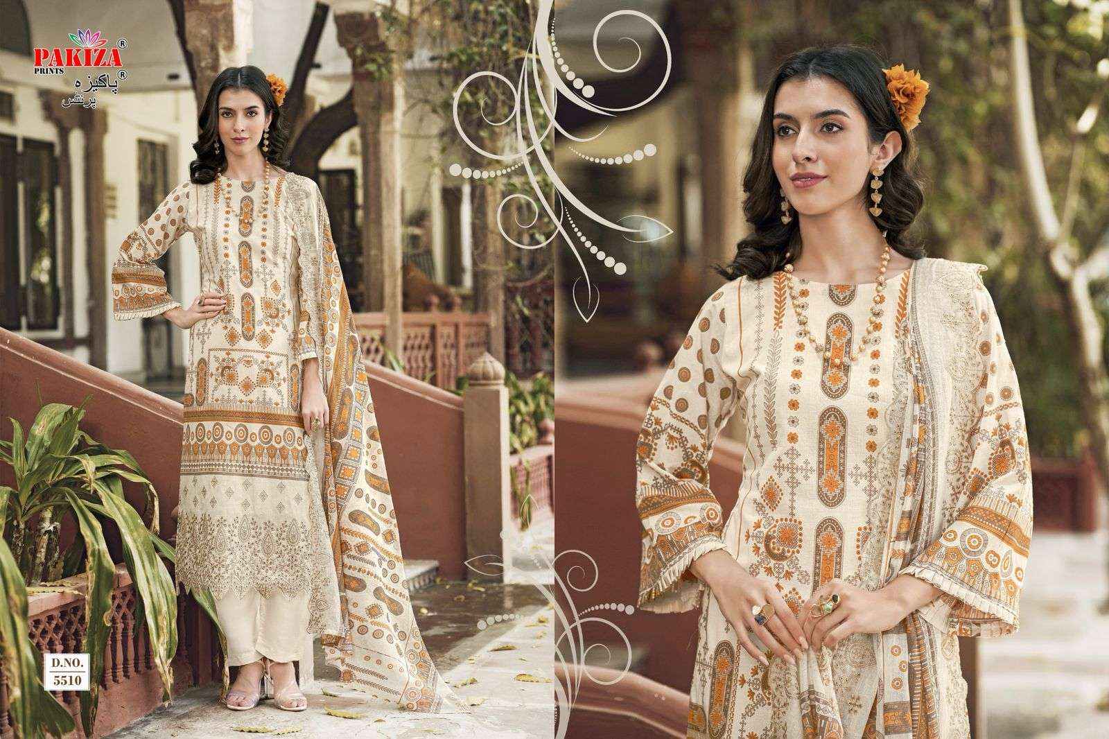 Pakiza Prints Himsa Vol 55 Heavy Chikan Work Summer Wear Suit Wholesale Price ( 10 Pcs Catalog )