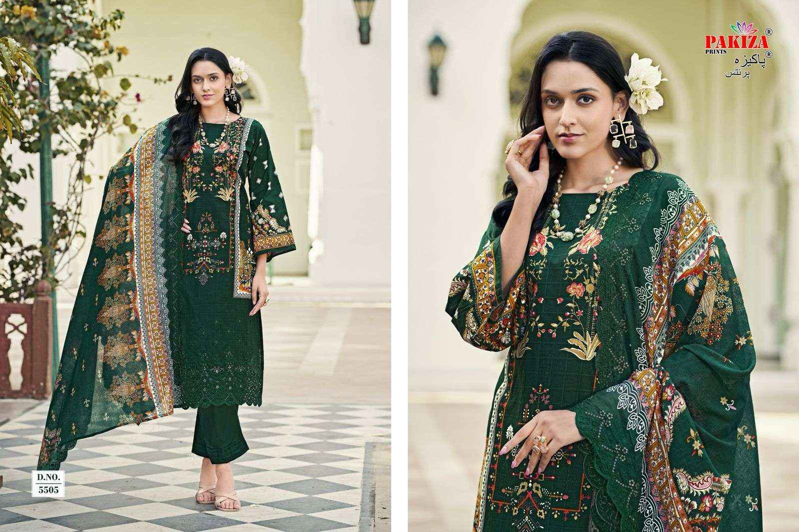 Pakiza Prints Himsa Vol 55 Heavy Chikan Work Summer Wear Suit Wholesale Price ( 10 Pcs Catalog )