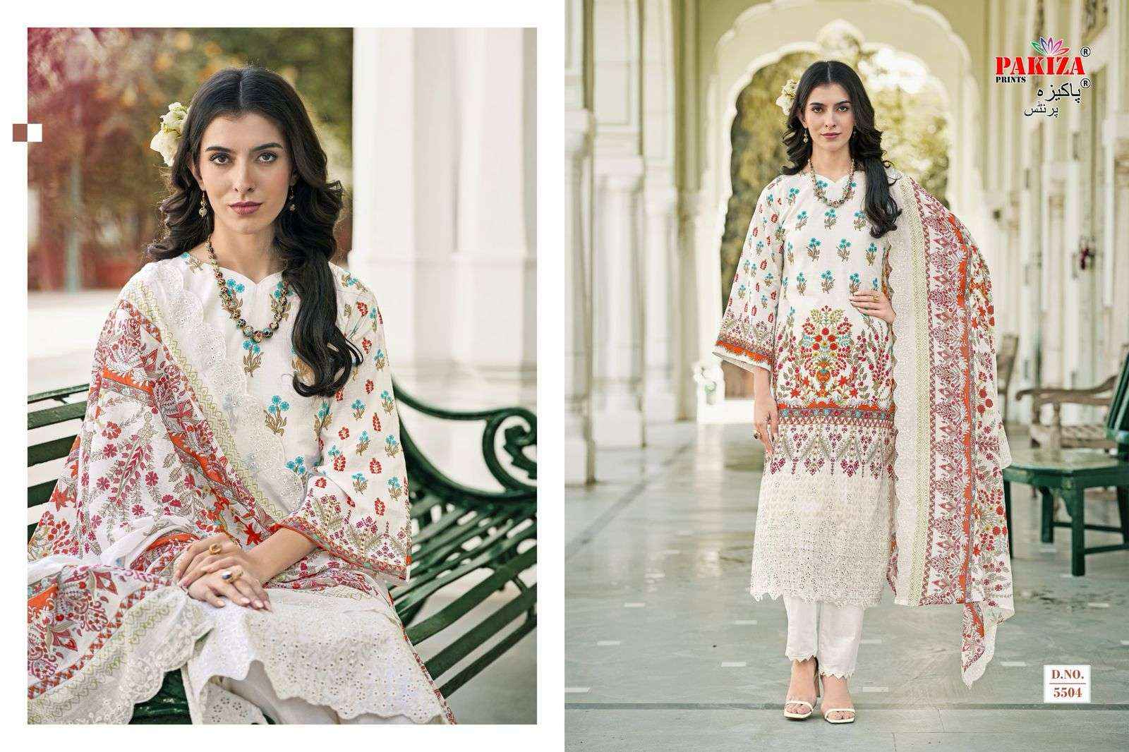 Pakiza Prints Himsa Vol 55 Heavy Chikan Work Summer Wear Suit Wholesale Price ( 10 Pcs Catalog )