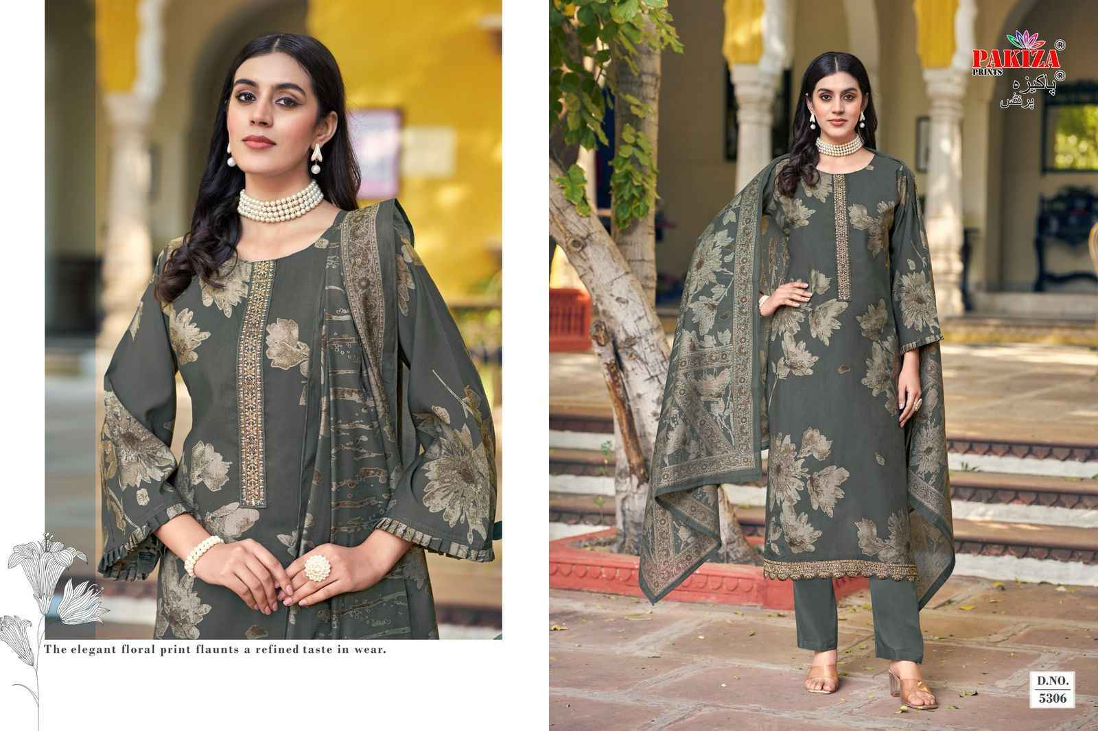 Pakiza Prints Noor Vol 53 Silk Chanderi Dress Material - Surat Wholesale Market ( 10 pcs Catalogue )