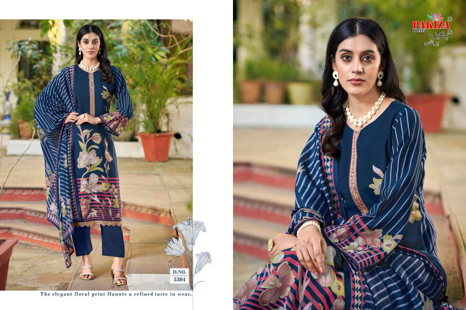 Pakiza Prints Noor Vol 53 Silk Chanderi Dress Material - Surat Wholesale Market ( 10 pcs Catalogue )