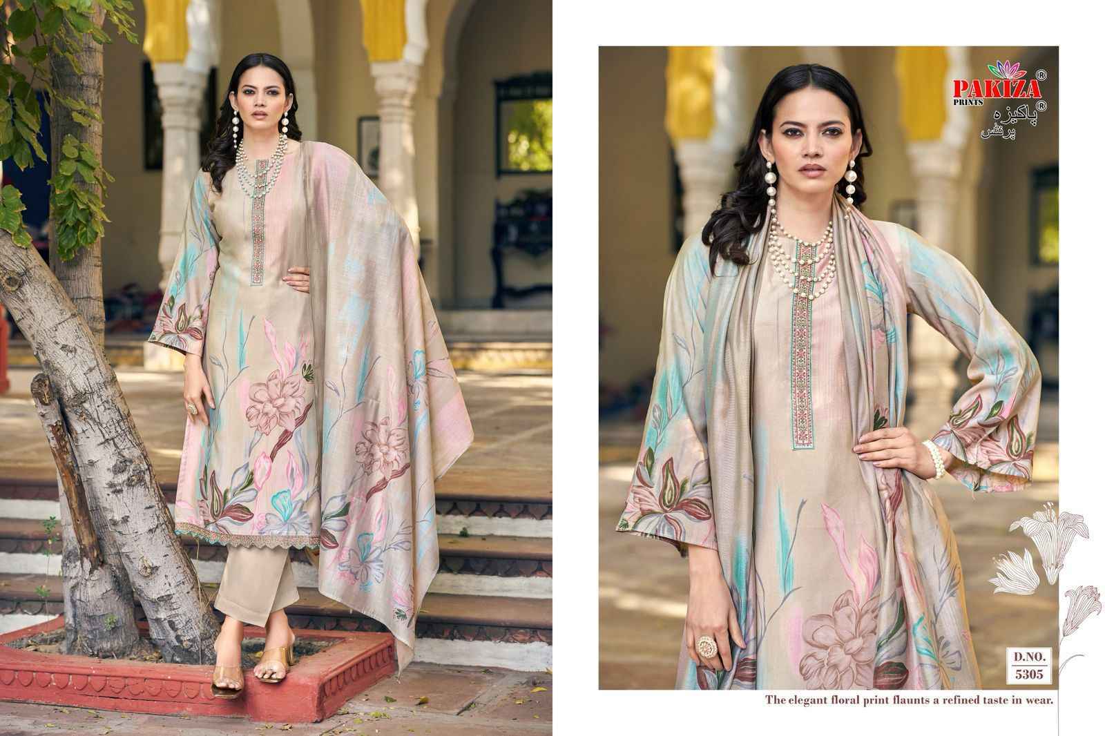 Pakiza Prints Noor Vol 53 Silk Chanderi Dress Material - Surat Wholesale Market ( 10 pcs Catalogue )