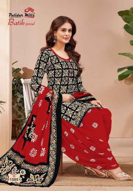 Patidar Mills Batik Special Vol-15 Cotton Dress Material (10 pcs Catalogue)