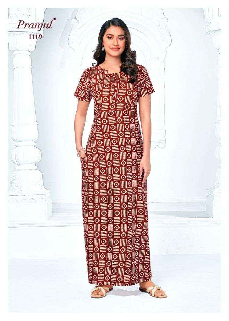 Pranjul Pragati Vol 11 Pure Cotton Nighty Surat Wholesaler  ( 30 Pcs Catalogue )