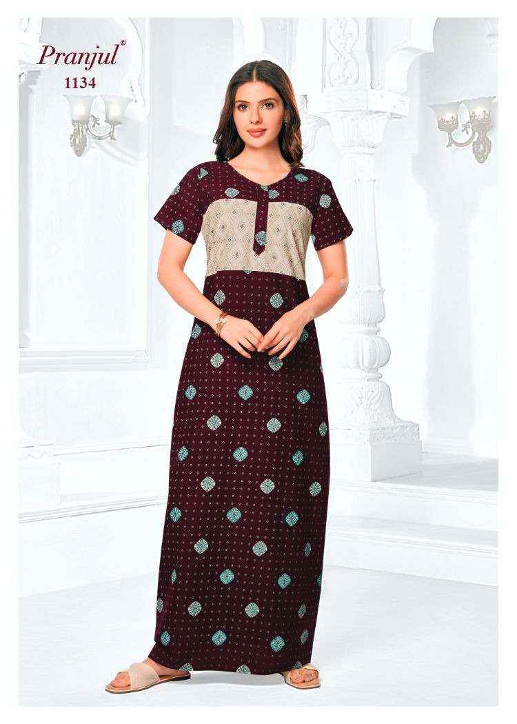 Pranjul Pragati Vol 11 Pure Cotton Nighty Surat Wholesaler  ( 30 Pcs Catalogue )