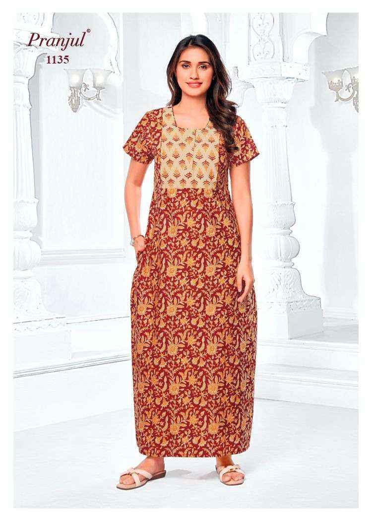 Pranjul Pragati Vol 11 Pure Cotton Nighty Surat Wholesaler  ( 30 Pcs Catalogue )