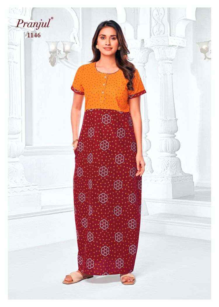 Pranjul Pragati Vol 11 Pure Cotton Nighty Surat Wholesaler  ( 30 Pcs Catalogue )