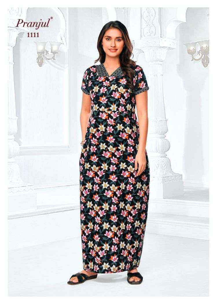 Pranjul Pragati Vol 11 Pure Cotton Nighty Surat Wholesaler  ( 30 Pcs Catalogue )
