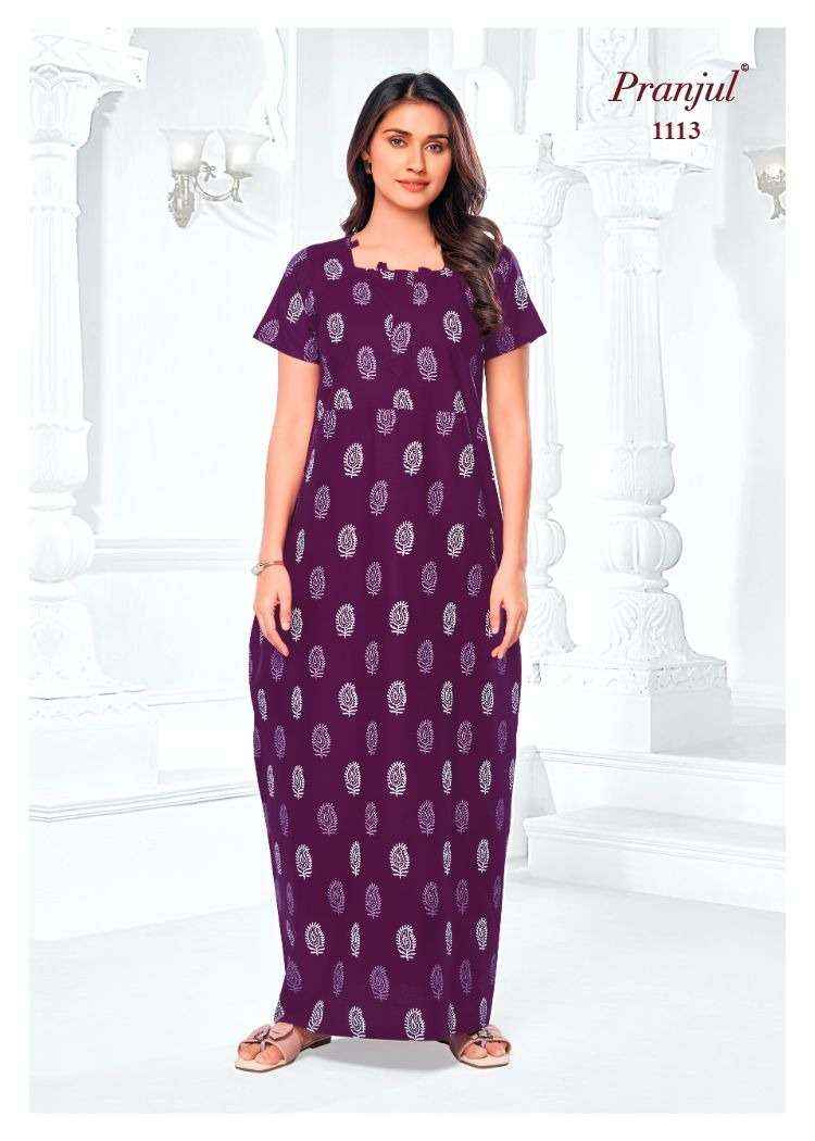 Pranjul Pragati Vol 11 Pure Cotton Nighty Surat Wholesaler  ( 30 Pcs Catalogue )