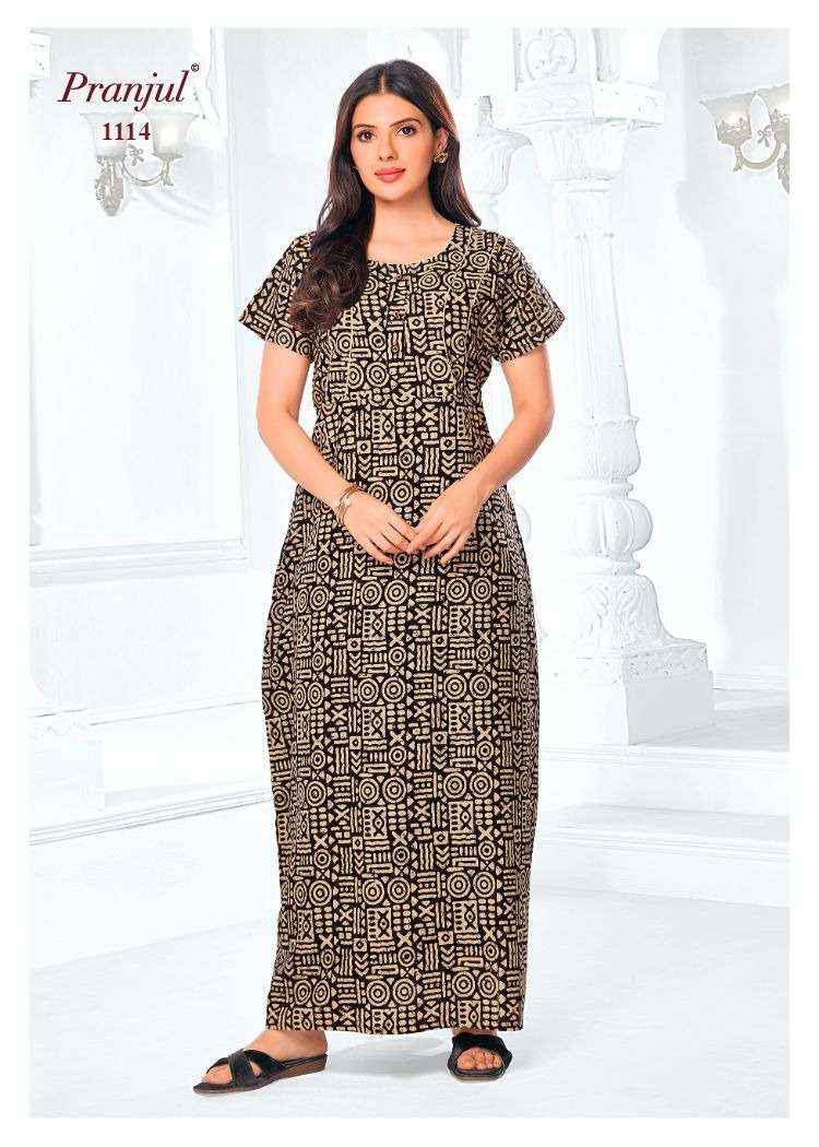 Pranjul Pragati Vol 11 Pure Cotton Nighty Surat Wholesaler  ( 30 Pcs Catalogue )