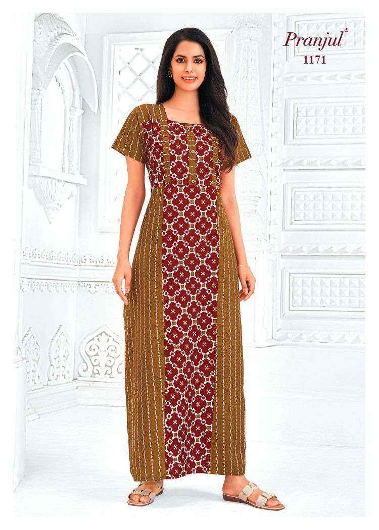 Pranjul Pragati Vol 11 Pure Cotton Nighty Surat Wholesaler  ( 30 Pcs Catalogue )