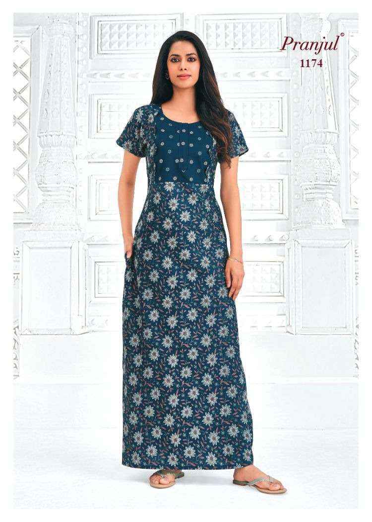 Pranjul Pragati Vol 11 Pure Cotton Nighty Surat Wholesaler  ( 30 Pcs Catalogue )