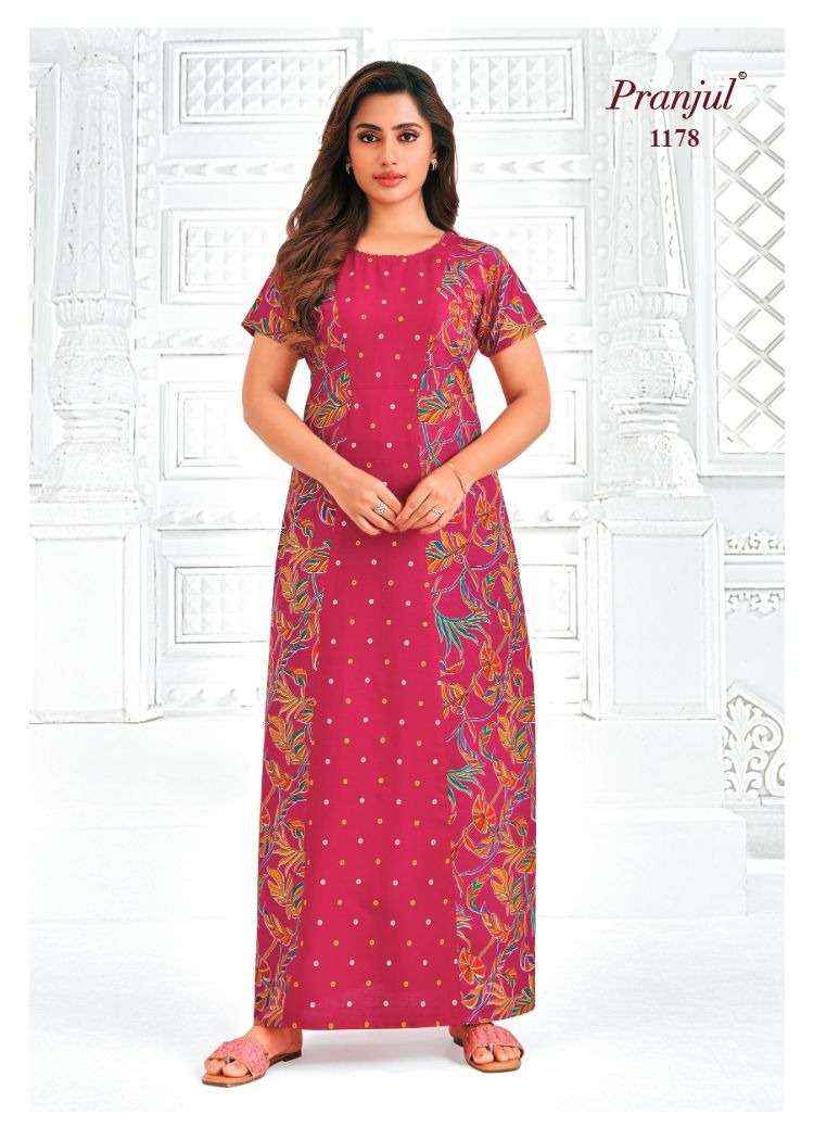 Pranjul Pragati Vol 11 Pure Cotton Nighty Surat Wholesaler  ( 30 Pcs Catalogue )