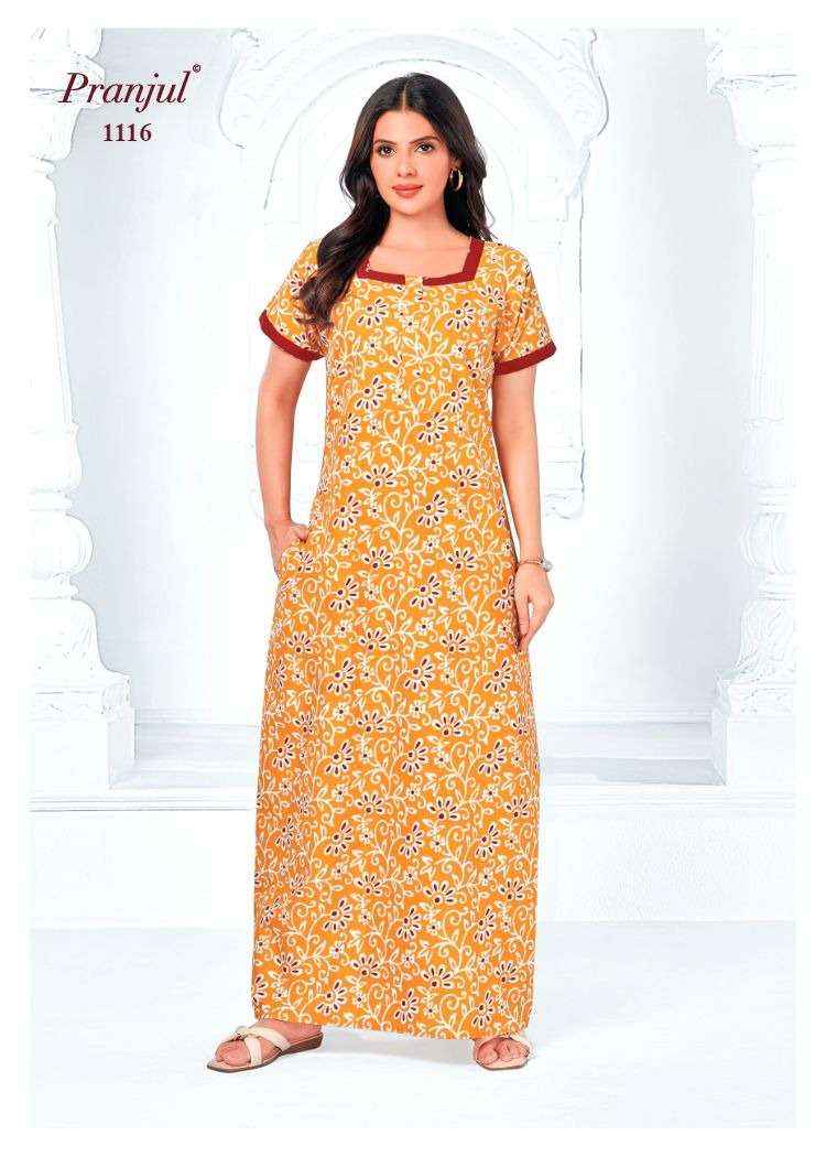 Pranjul Pragati Vol 11 Pure Cotton Nighty Surat Wholesaler  ( 30 Pcs Catalogue )