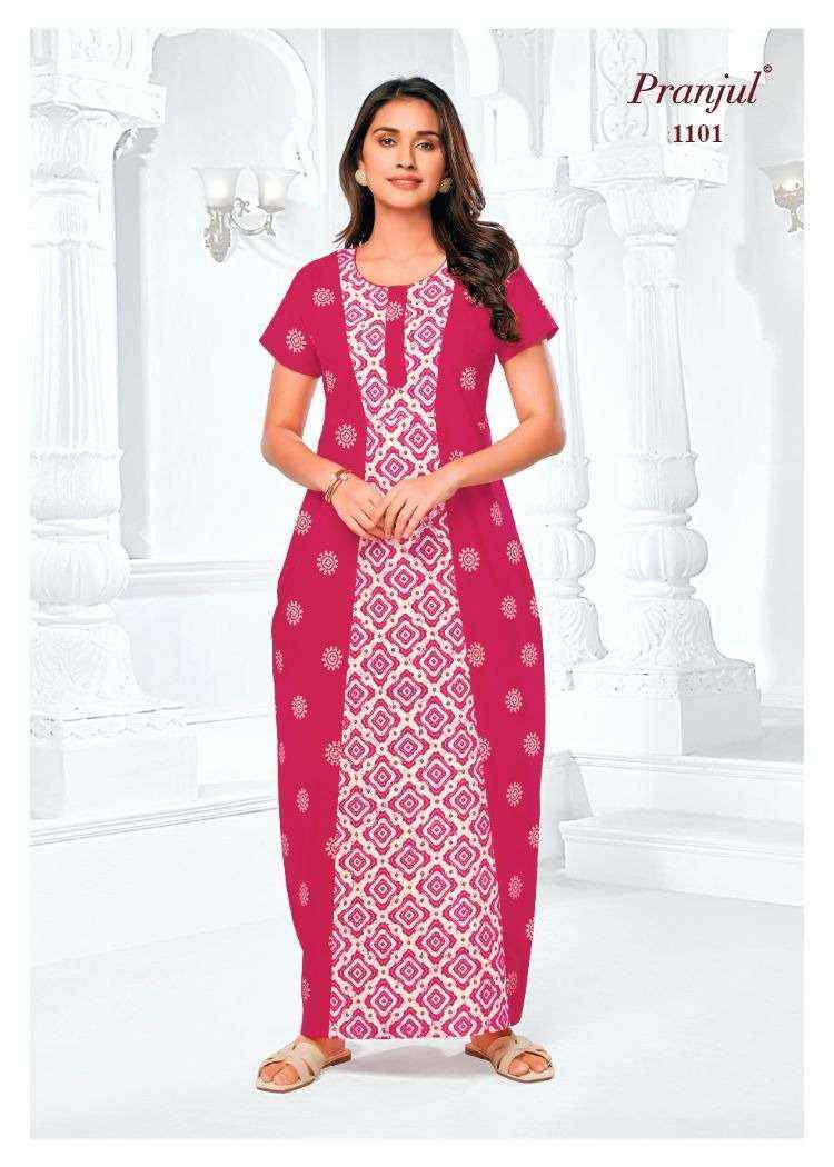 Pranjul Pragati Vol 11 Pure Cotton Nighty Surat Wholesaler  ( 30 Pcs Catalogue )