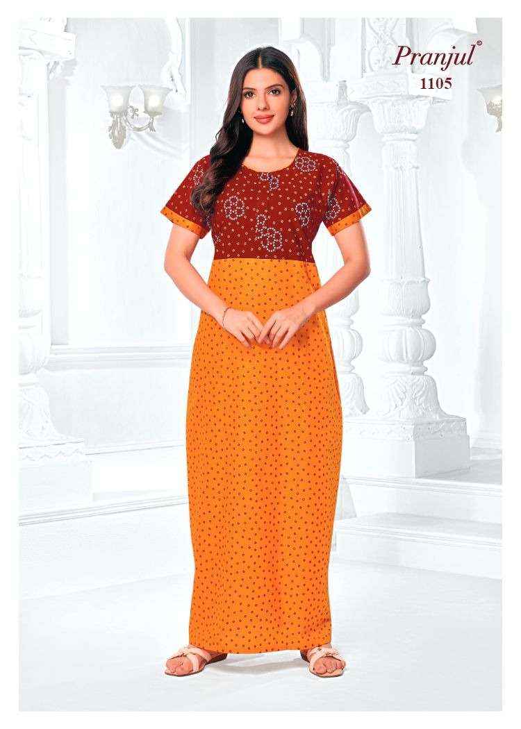 Pranjul Pragati Vol 11 Pure Cotton Nighty Surat Wholesaler  ( 30 Pcs Catalogue )