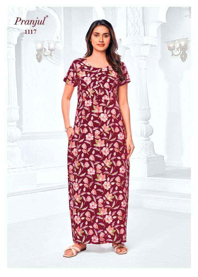 Pranjul Pragati Vol 11 Pure Cotton Nighty Surat Wholesaler  ( 30 Pcs Catalogue )
