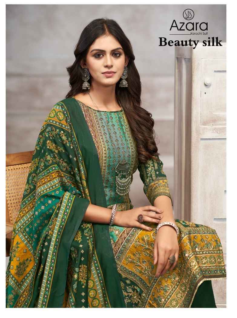 Radhika Fashion Azara Beauty Silk Musline Dress Material (4 pcs Catalogue)